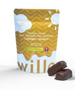 Willo Milk Chocolate Caramel Crunch – Day (Sativa) Edibles anxiety